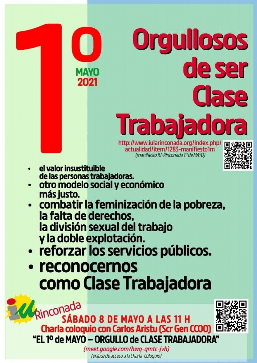 Charla coloquio &quot;Orgullosos de ser Clase Trabajadora&quot;